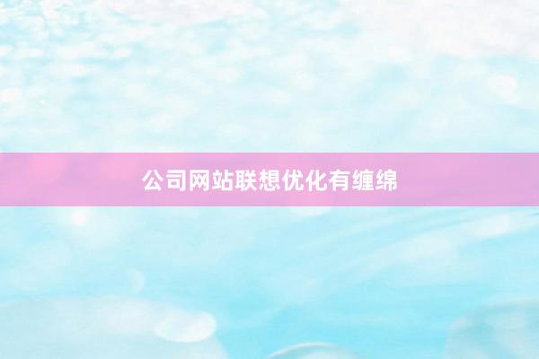 公司网站联想优化有缠绵